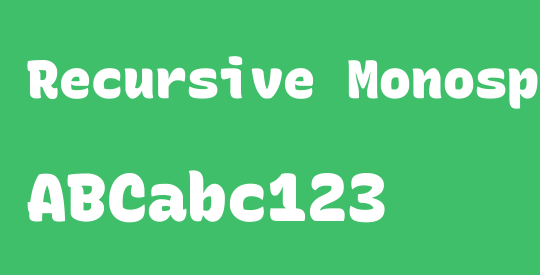 Recursive Monospace Casual Black