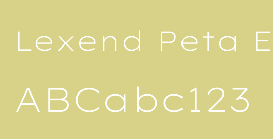 Lexend Peta ExtraLight