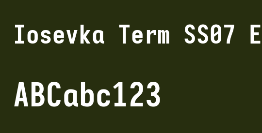Iosevka Term SS07 Extrabold