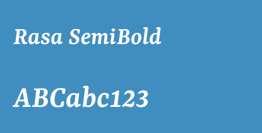 Rasa SemiBold