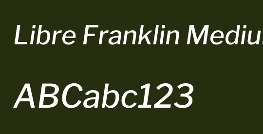 Libre Franklin Medium