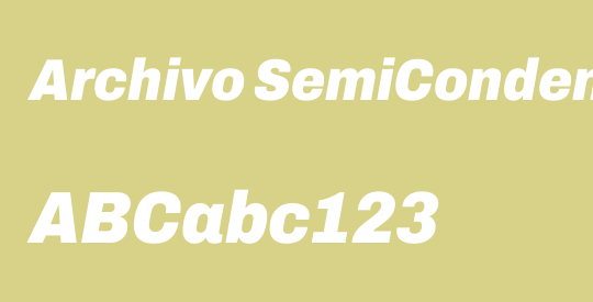 Archivo SemiCondensed Black