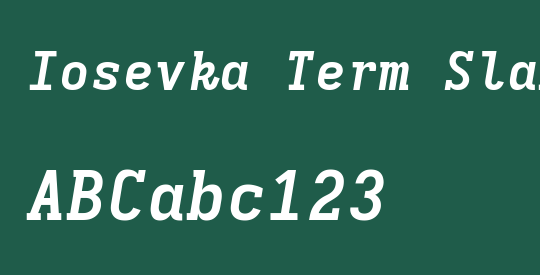 Iosevka Term Slab Extended