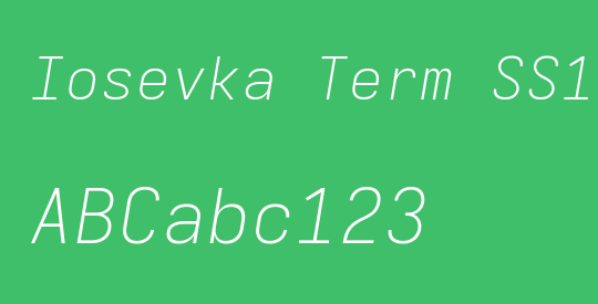 Iosevka Term SS10 XLtExObl