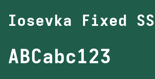 Iosevka Fixed SS11 XBdEx