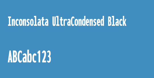 Inconsolata UltraCondensed Black