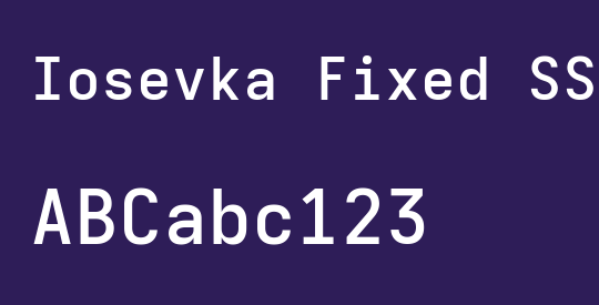 Iosevka Fixed SS11 SmBdEx