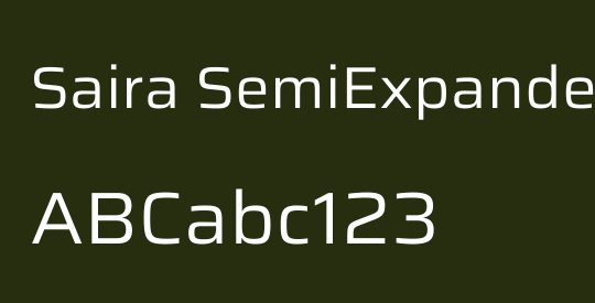 Saira SemiExpanded