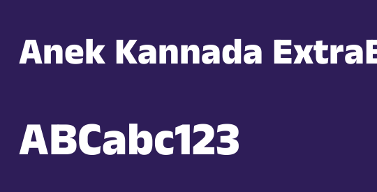 Anek Kannada ExtraBold