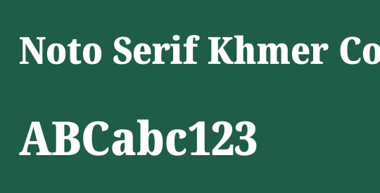 Noto Serif Khmer Condensed Black