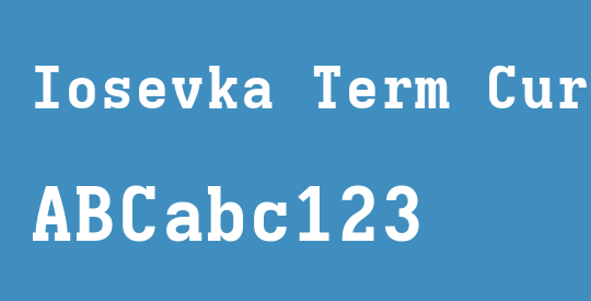 Iosevka Term Curly Slab XBdEx