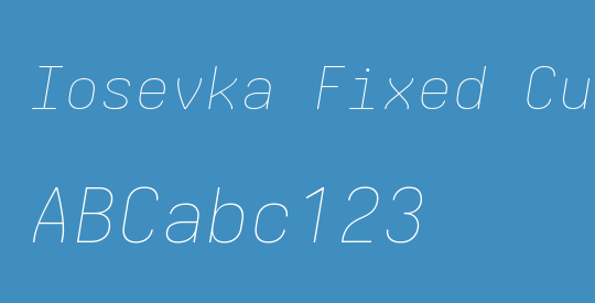 Iosevka Fixed Curly ThExObl