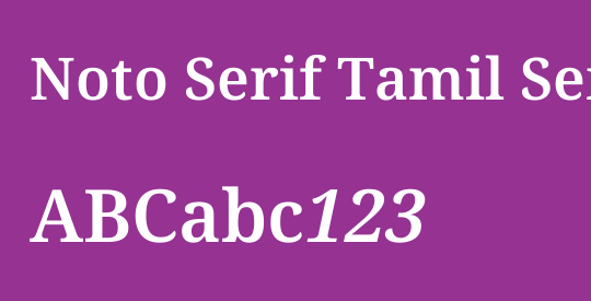 Noto Serif Tamil SemiBold