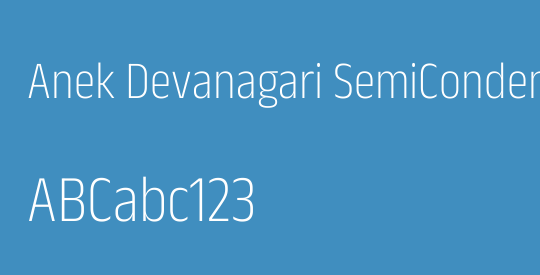 Anek Devanagari SemiCondensed ExtraLight