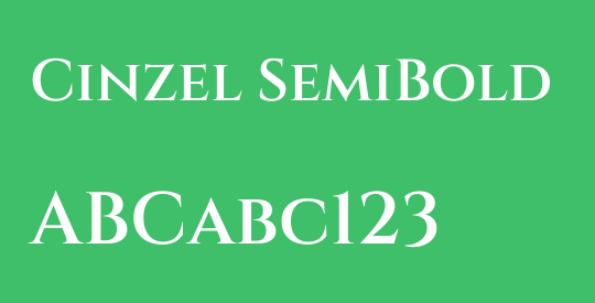 Cinzel SemiBold