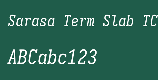 Sarasa Term Slab TC