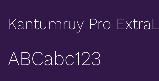 Kantumruy Pro ExtraLight