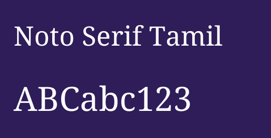 Noto Serif Tamil