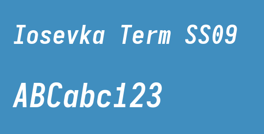 Iosevka Term SS09
