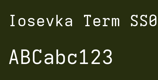 Iosevka Term SS02 Extended