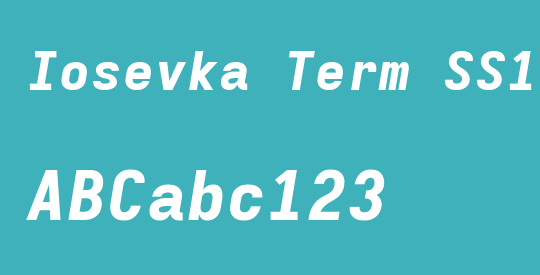 Iosevka Term SS13 HvExObl