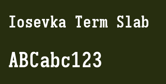 Iosevka Term Slab