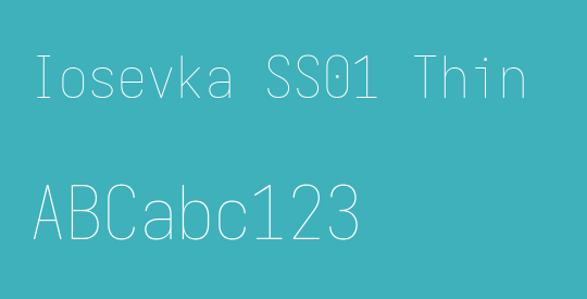 Iosevka SS01 Thin