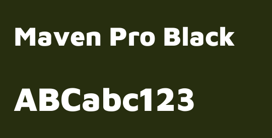 Maven Pro Black