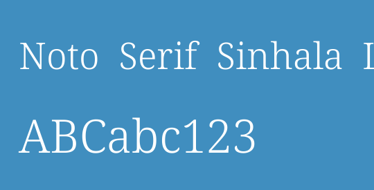 Noto Serif Sinhala Light