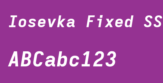 Iosevka Fixed SS13 XBdExObl