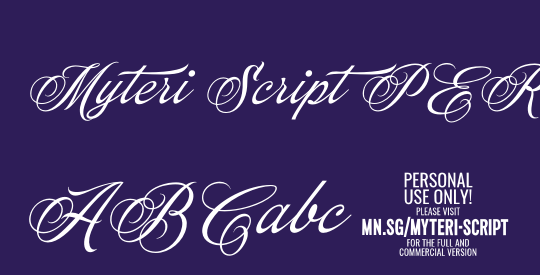 Myteri Script PERSONAL USE ONLY