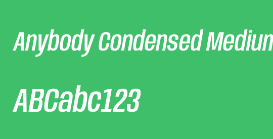 Anybody Condensed Medium