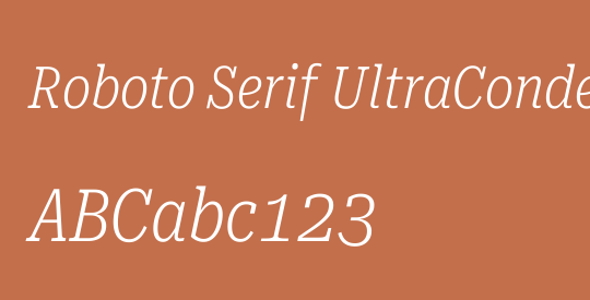 Roboto Serif UltraCondensed ExtraLight