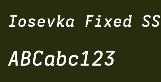 Iosevka Fixed SS16 SmBdEx