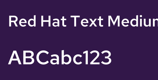 Red Hat Text Medium