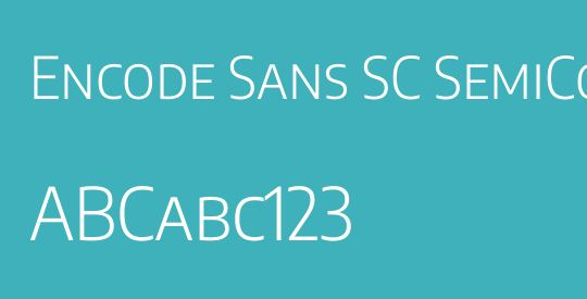 Encode Sans SC SemiCondensed Light