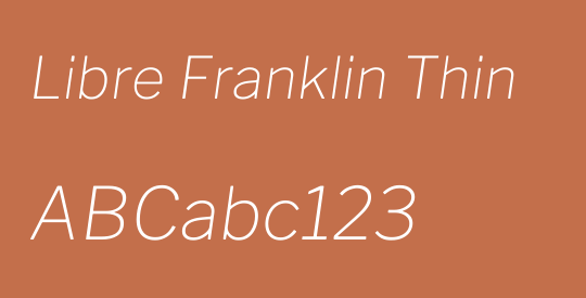 Libre Franklin Thin