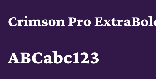 Crimson Pro ExtraBold