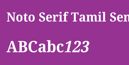 Noto Serif Tamil SemiCondensed