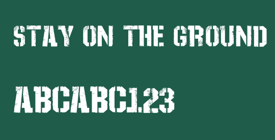 Stay On The Ground