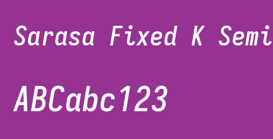 Sarasa Fixed K Semibold