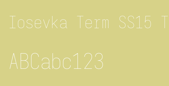 Iosevka Term SS15 Thin