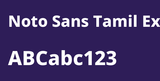 Noto Sans Tamil ExtraBold