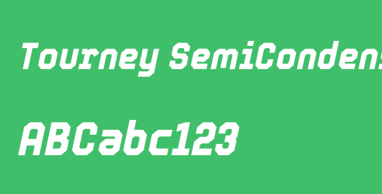 Tourney SemiCondensed Black
