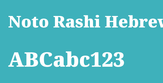 Noto Rashi Hebrew Black