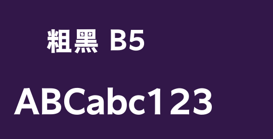 汉仪粗黑 B5