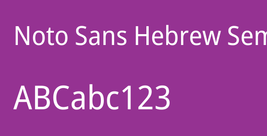 Noto Sans Hebrew SemiCondensed