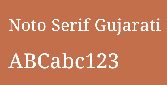 Noto Serif Gujarati Medium