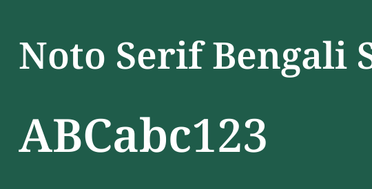 Noto Serif Bengali SemiBold