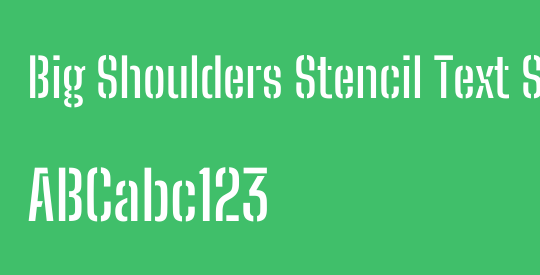 Big Shoulders Stencil Text SemiBold